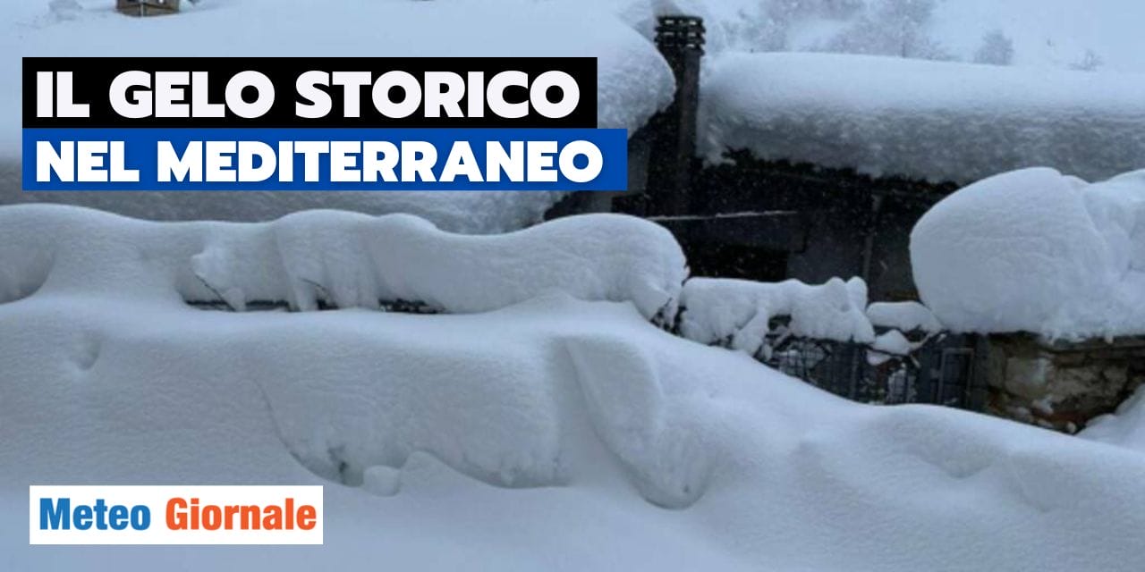 Meteo: gelo su Italia, l’evento da ricordare con tanta neve fin sulle coste
