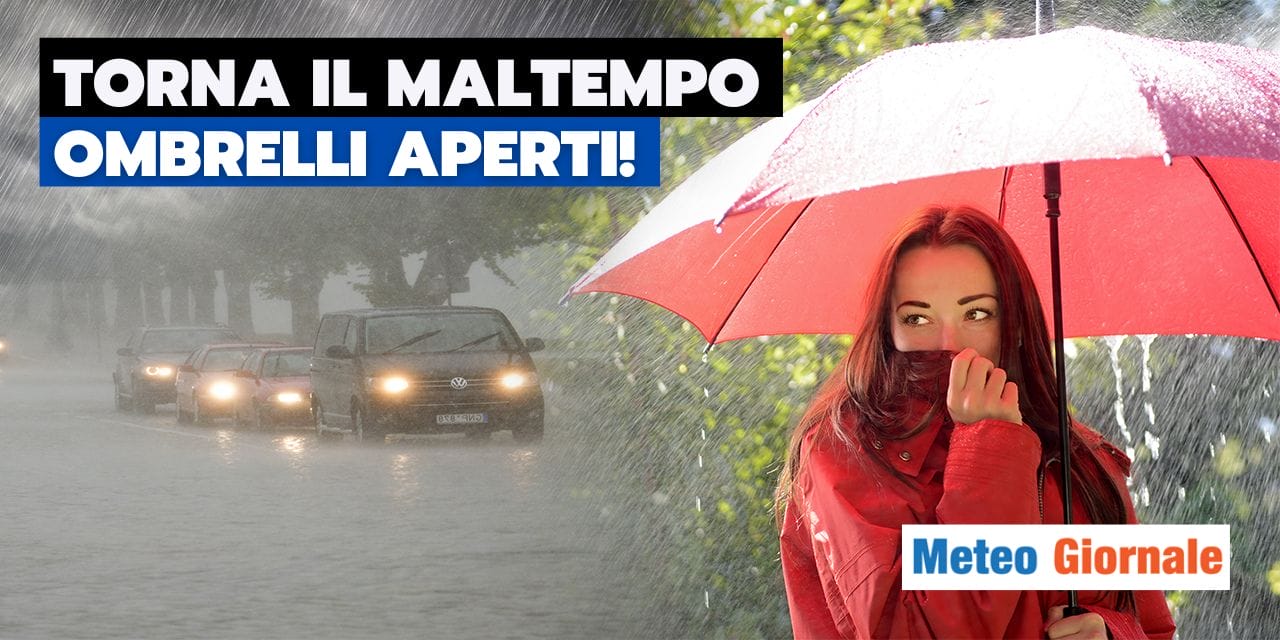 Meteo: ombrelli aperti, a metà mese torna la PIOGGIA