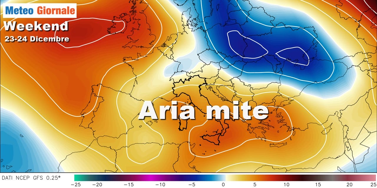 Meteo: weekend natalizio anomalo alle porte, previsioni