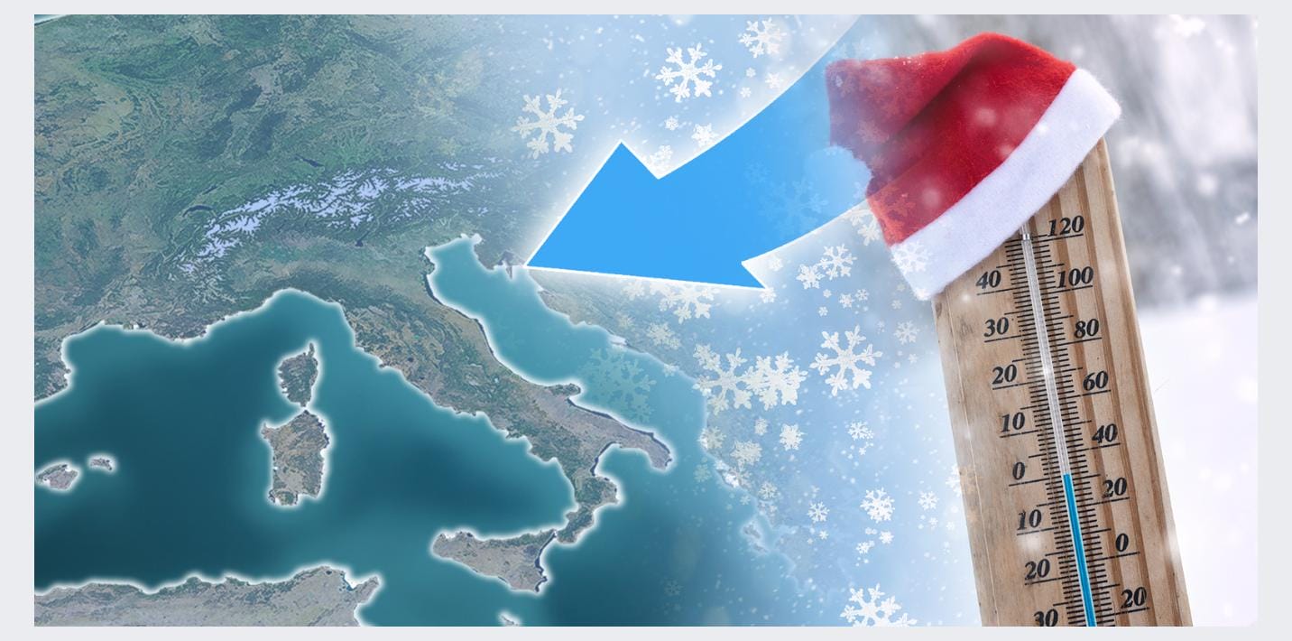 La rappresentazione del gelo che giunge dalla Siberia e dalla Russia