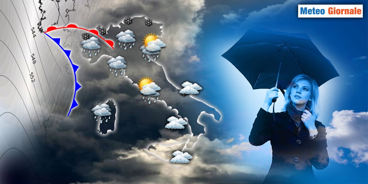 Meteo Prossime Ore: Perturbazione in transito, con pioggia, vento e Neve!