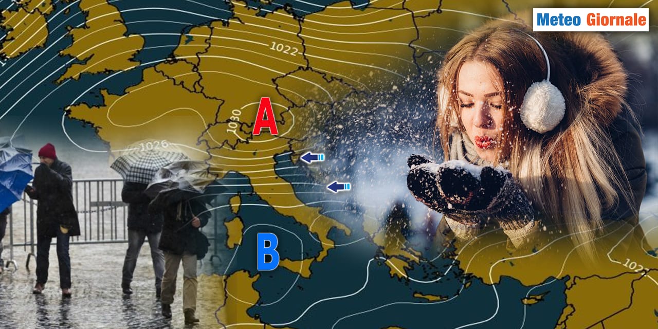 Prossime Ore con Vortice: Arrivano piogge, freddo e Neve