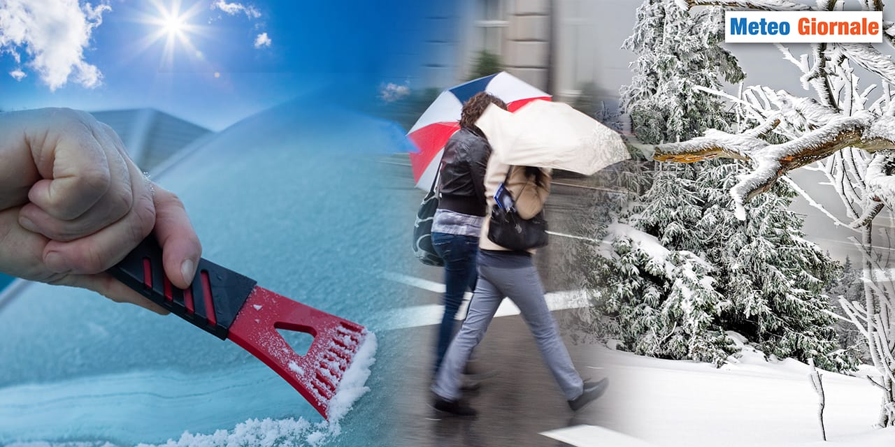 Meteo: Ultime Piogge e Nevicate, poi tanto Freddo e Gelo