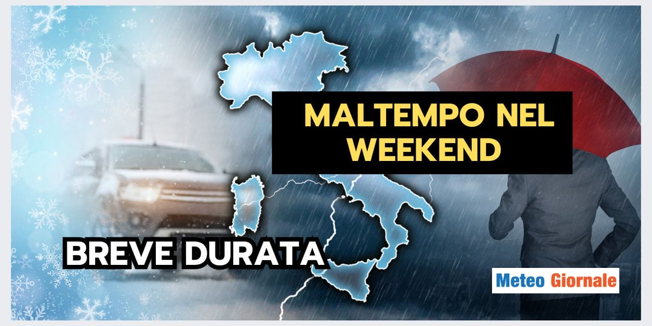 Meteo: weekend invernale, ma durerà POCO