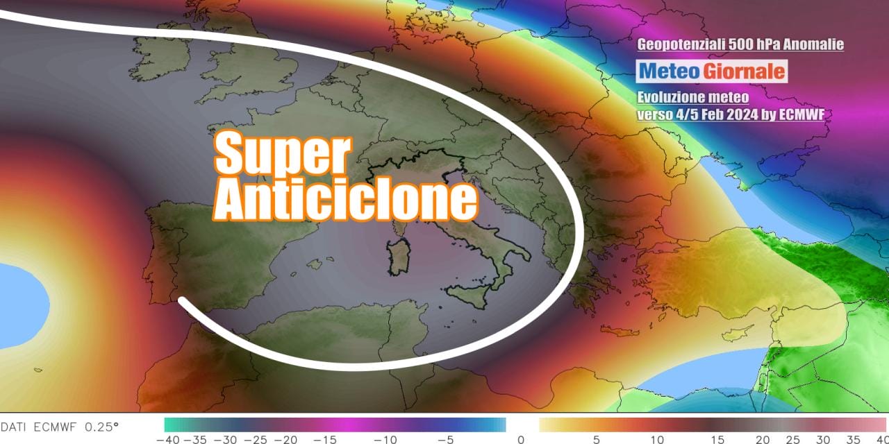 Meteo nel segno dell’Anticiclone mangia-inverno, sarà persino peggio a Febbraio