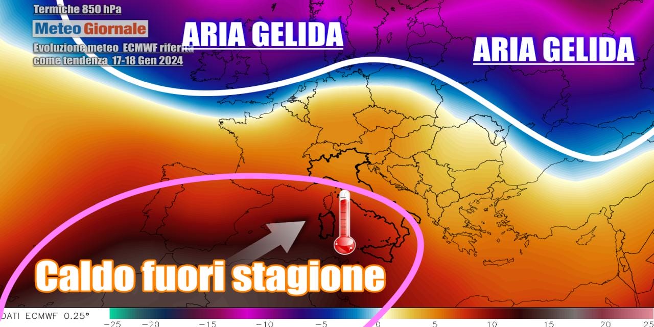 L'Inverno si ritira e arrivano temperature miti per il periodo