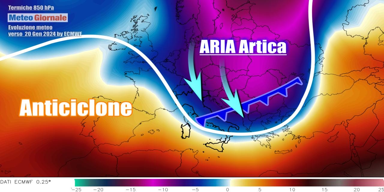 Meteo: maltempo e neve colpiranno l’Italia, spunta irruzione fredda
