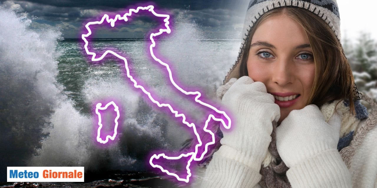 Previsioni Meteo: inverno vero, pioggia e neve al Centro-Sud, freddo con diffuse gelate al Nord