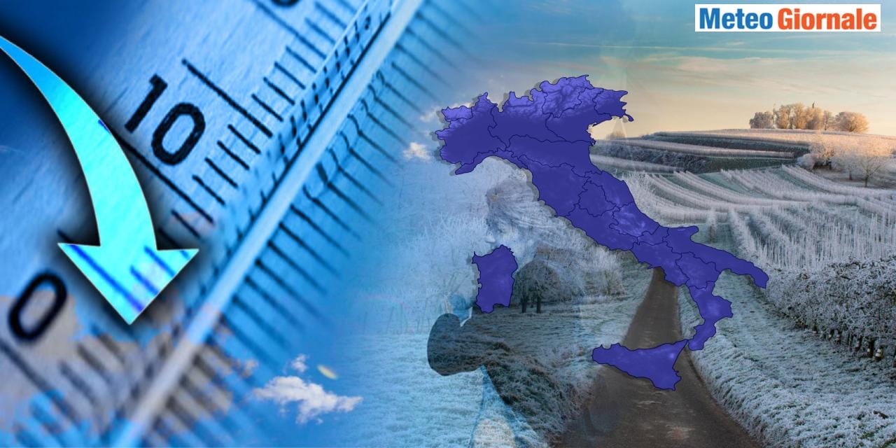 Meteo: temperature in picchiata di oltre 10 gradi, ritorna il ghiaccio
