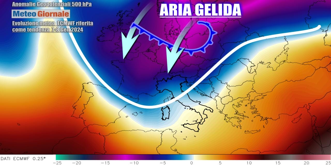 Meteo: colpo di scena e gelo in rotta verso l’Italia, vediamo quando