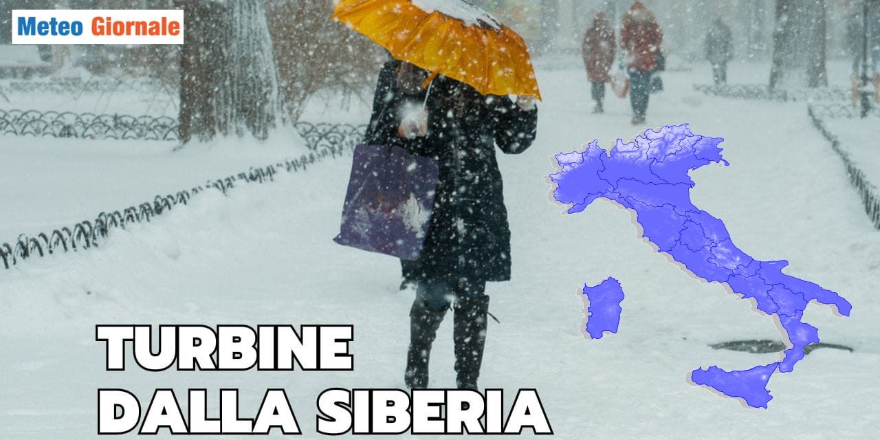 Meteo, avvento di un'improvvisa massa gelida siberiana che impatta con il mite Mediterraneo