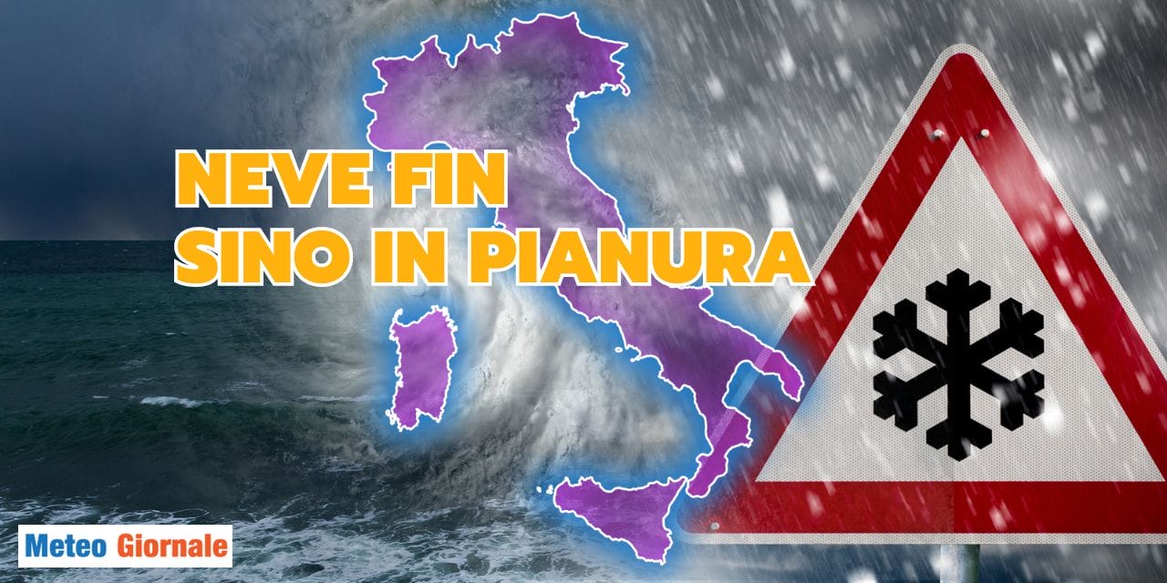 Previsioni meteo, rischio di neve in Valle Padana. Settimana di maltempo diffuso