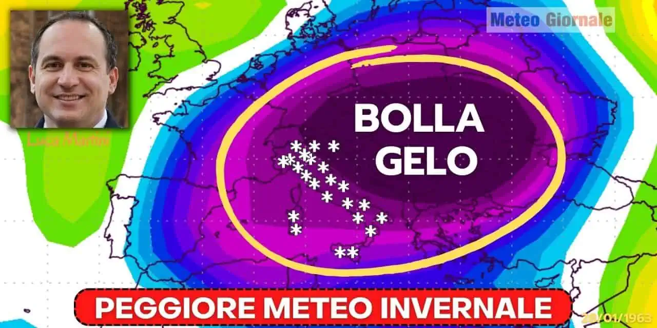 Meteo, gli effetti di un mix di gelo dalla Siberia e umidità del Mediterraneo