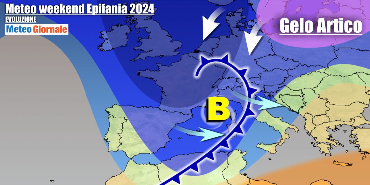 Meteo Italia: ciclone porterà maltempo per l’Epifania, poi freddo e neve