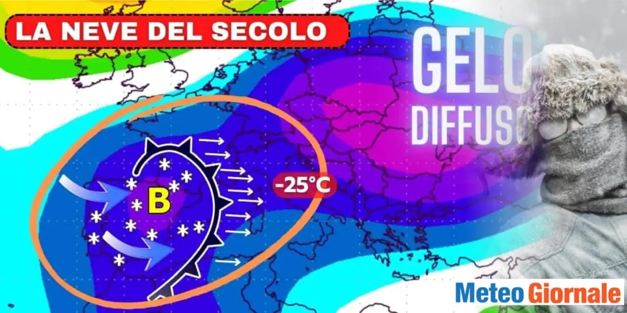 Neve sull'Italia a palate dopo il gelo