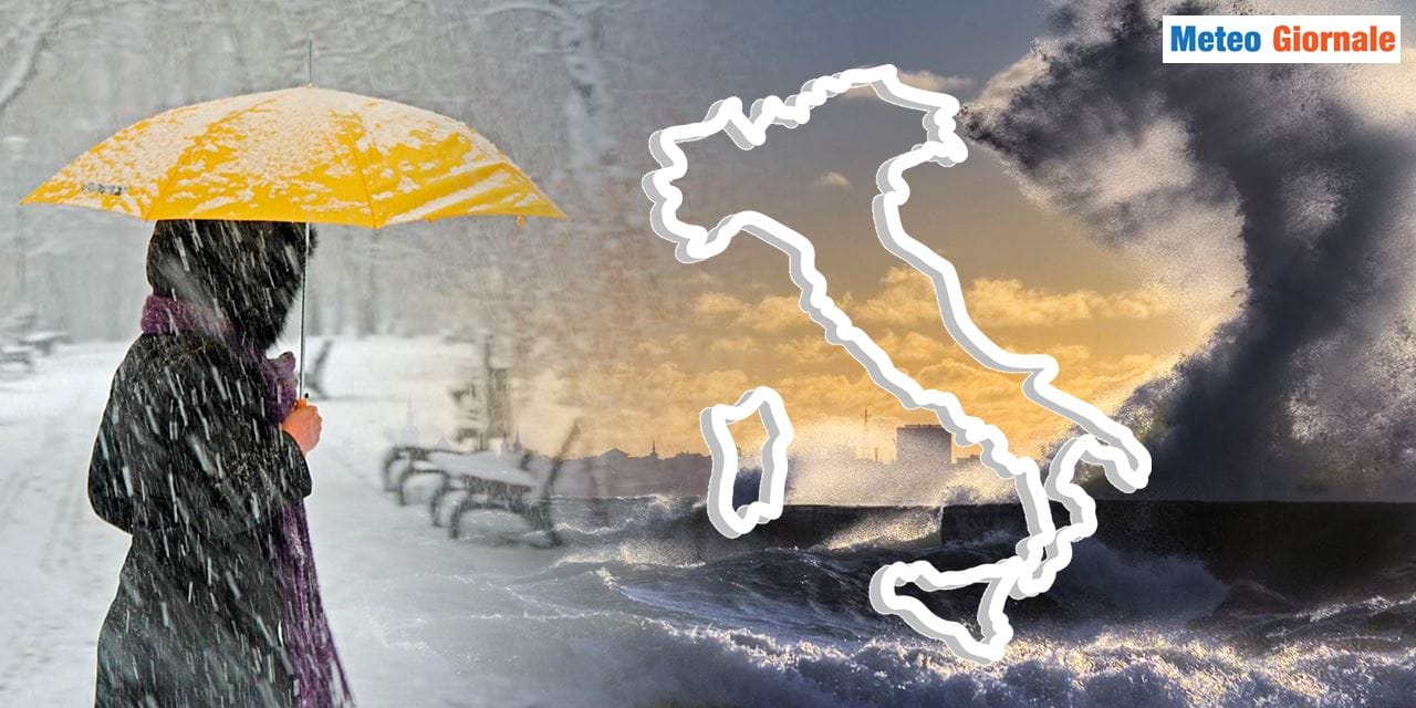 Meteo: brusco maltempo nel weekend con ritorno del freddo