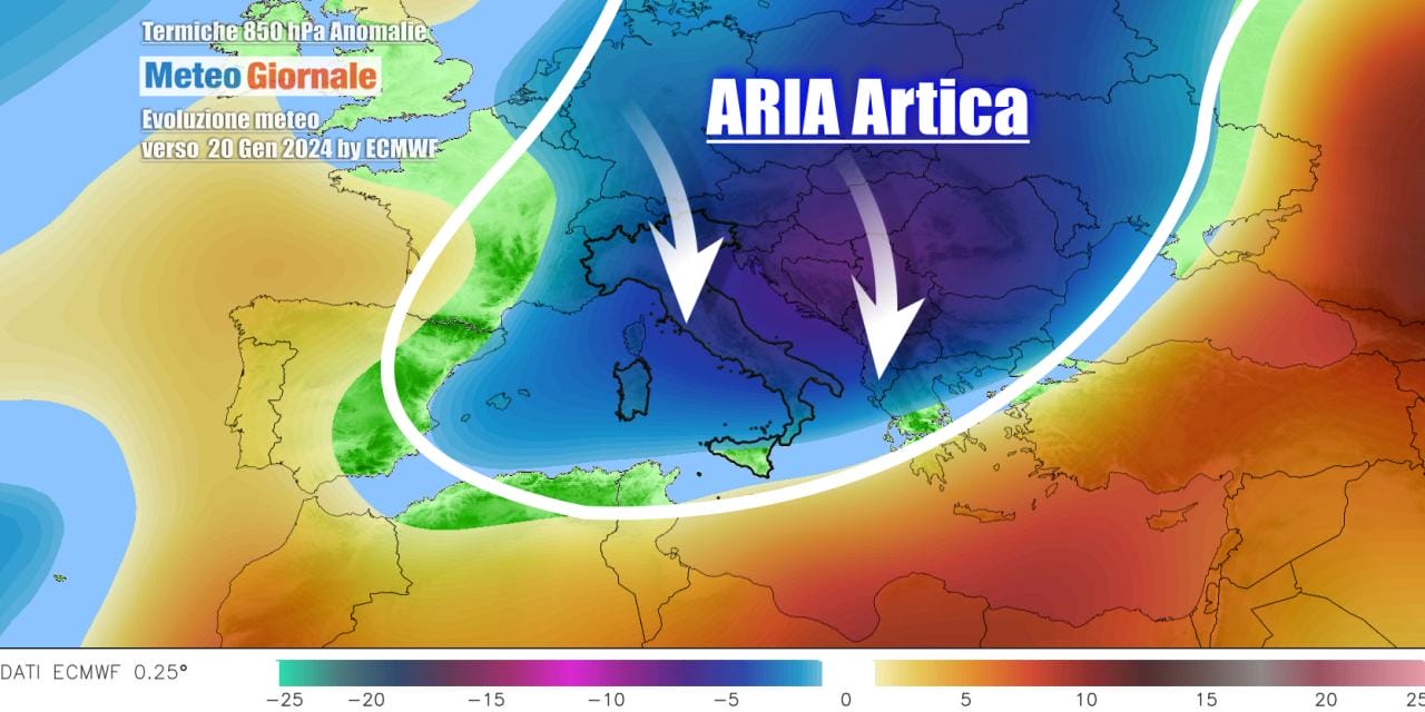 Meteo: crollo delle temperature in picchiata, grande colpo di scena