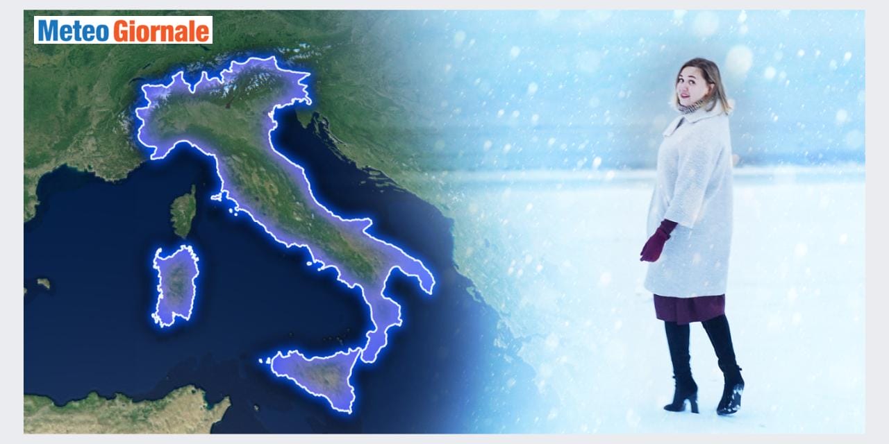 Meteo weekend con freddo intenso e neve