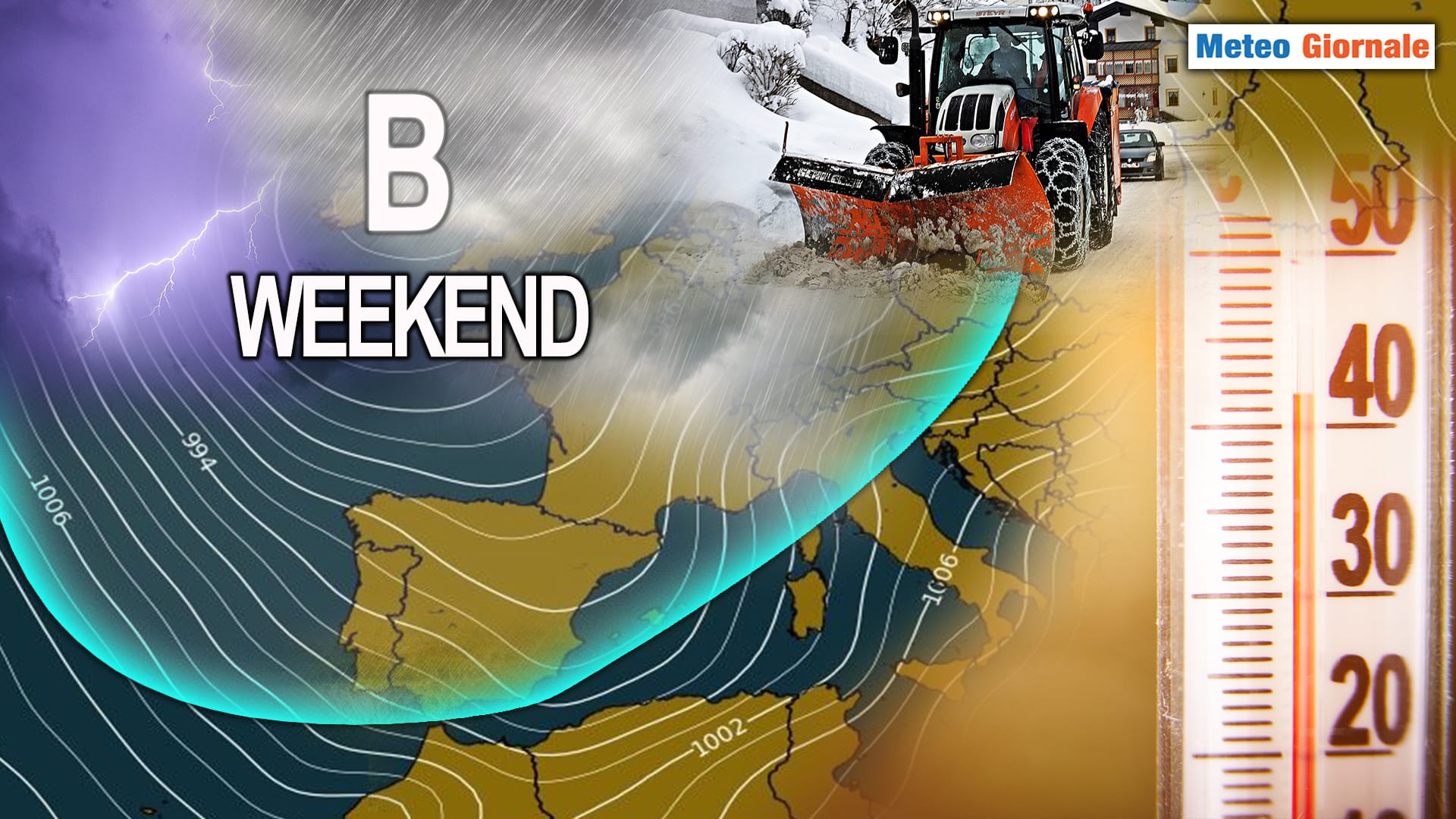 Il severo PEGGIORAMENTO meteo del weekend prende forma