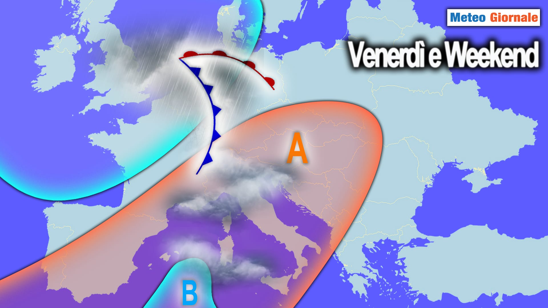 Meteo: Venerdì e Weekend, l’Anticiclone vacilla