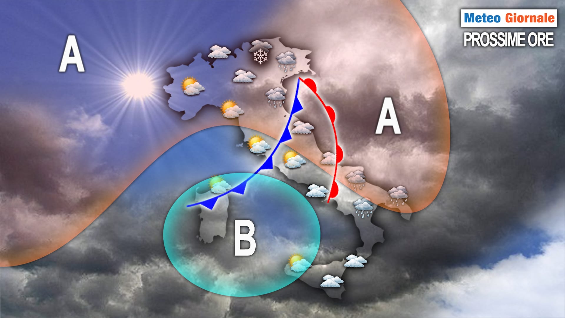 Meteo Prossime ore: il tempo peggiora, ma non per tutti