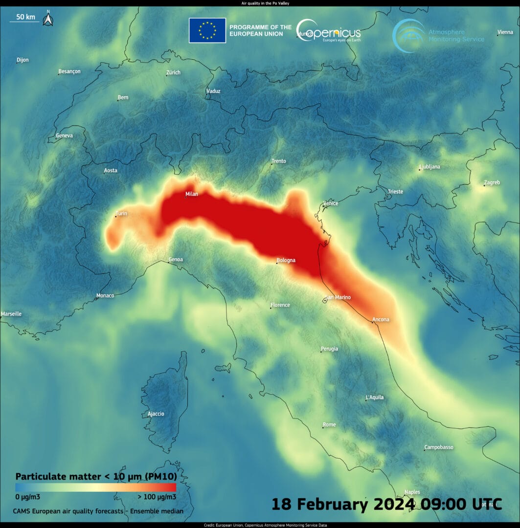 Meteo, smog a livelli di rara gravità in Valle Padana. Rischio nebbia visibilità zero