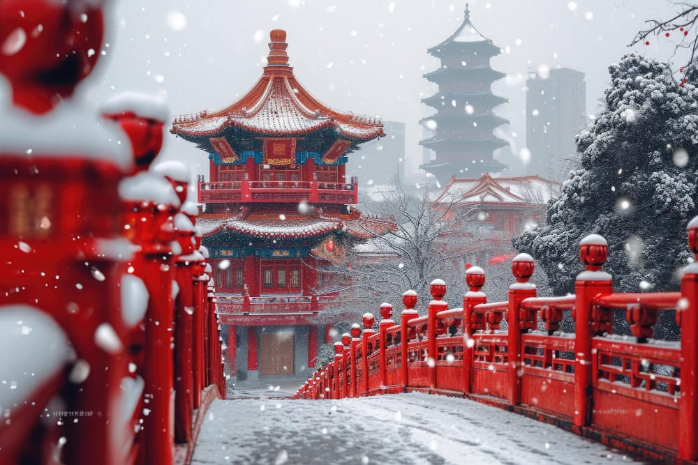 Cina emette primo allarme arancione per pioggia gelata e neve dal 2010