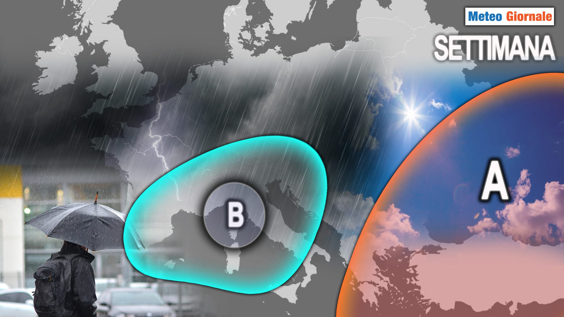Meteo: Vortice di maltempo sull’Italia! Sarà una settimana bagnatissima