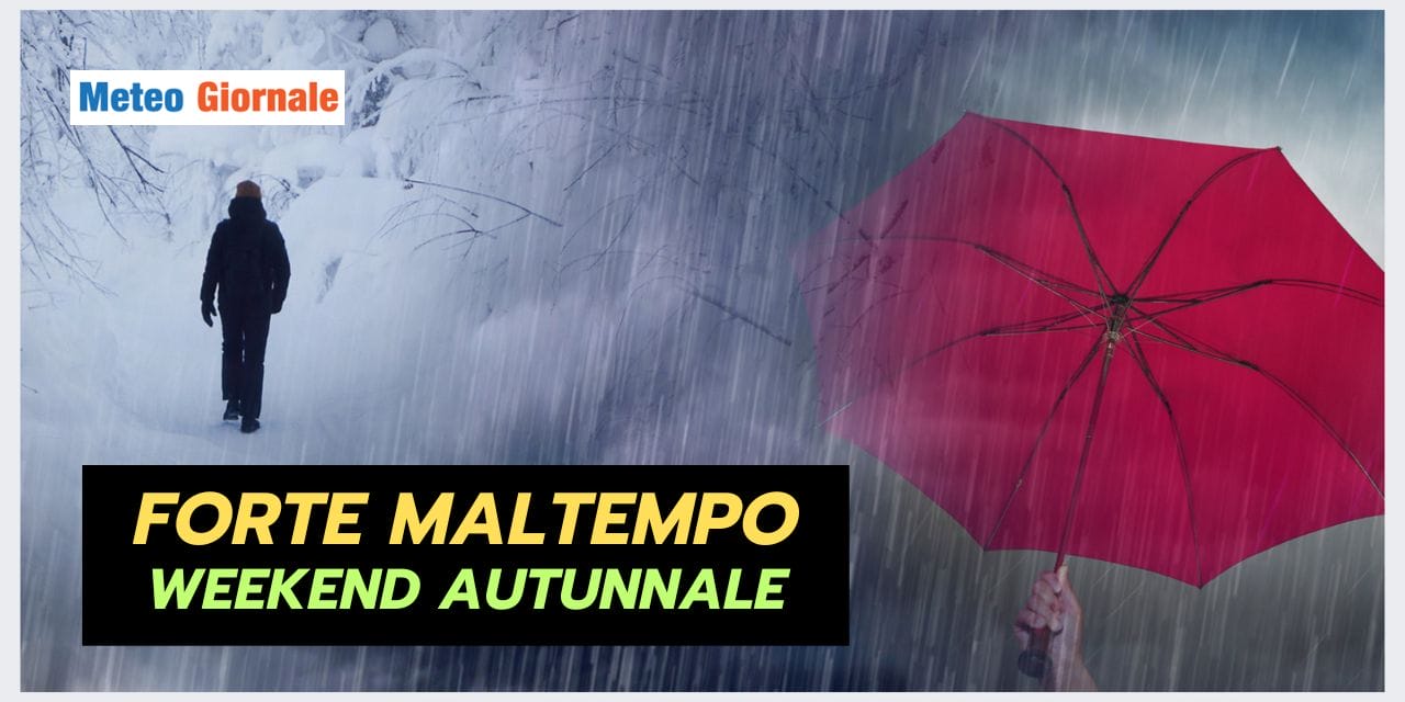 Meteo: weekend autunnale con neve e pioggia in tutta Italia