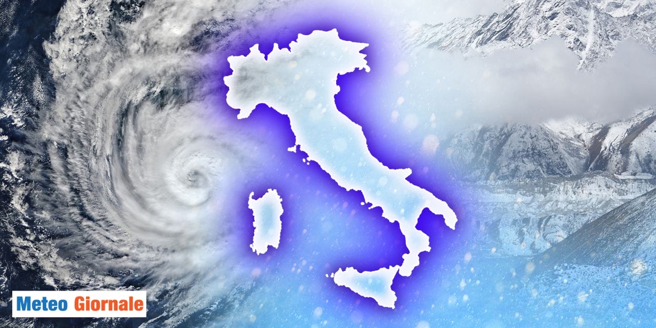 Meteo del weekend, arrivo del ciclone cambia tutto: tanta pioggia e neve in montagna