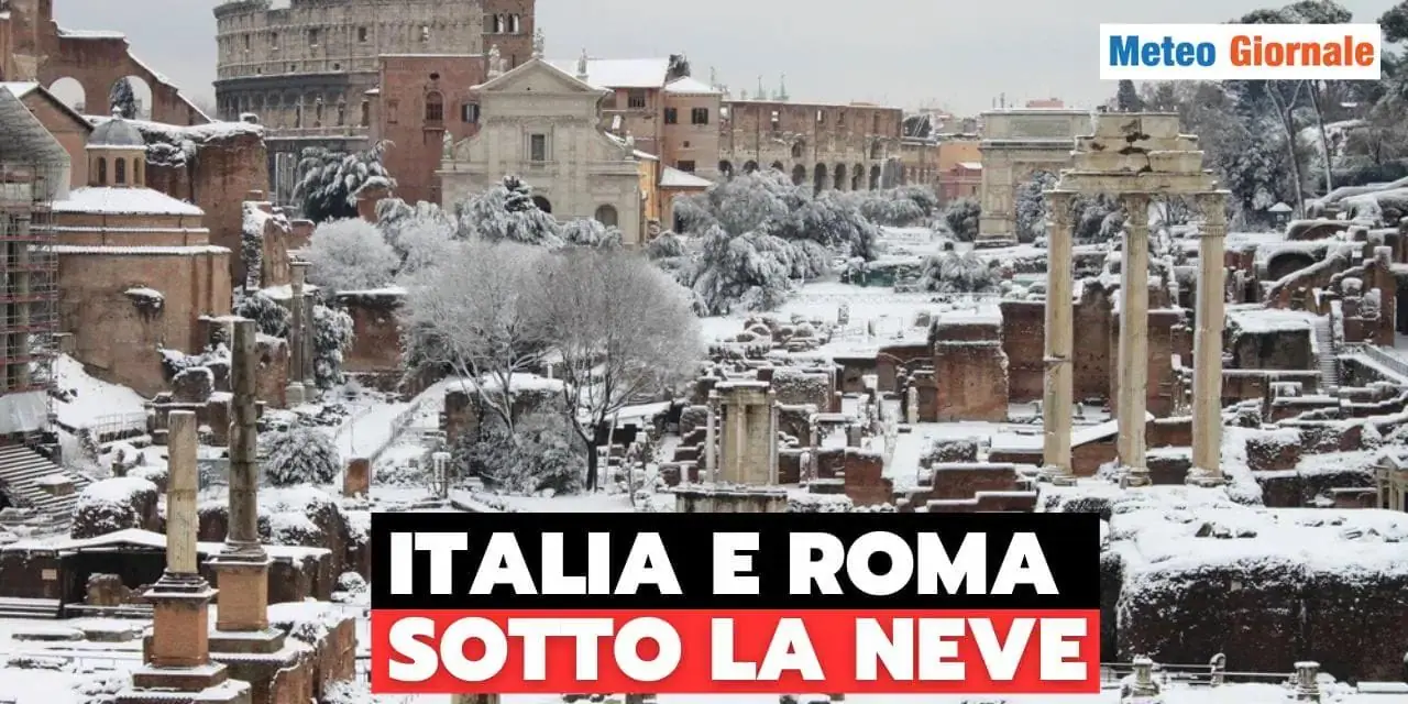 Gelo e neve sull'Italia a fine Febbraio 2018
