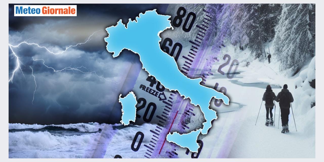 Meteo weekend, tutta Italia sotto pioggia, vento e neve