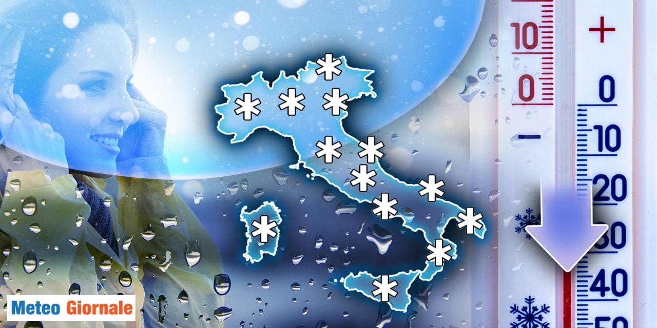 Meteo, il più freddo della stagione e nevoso. Neve record. Si scatena