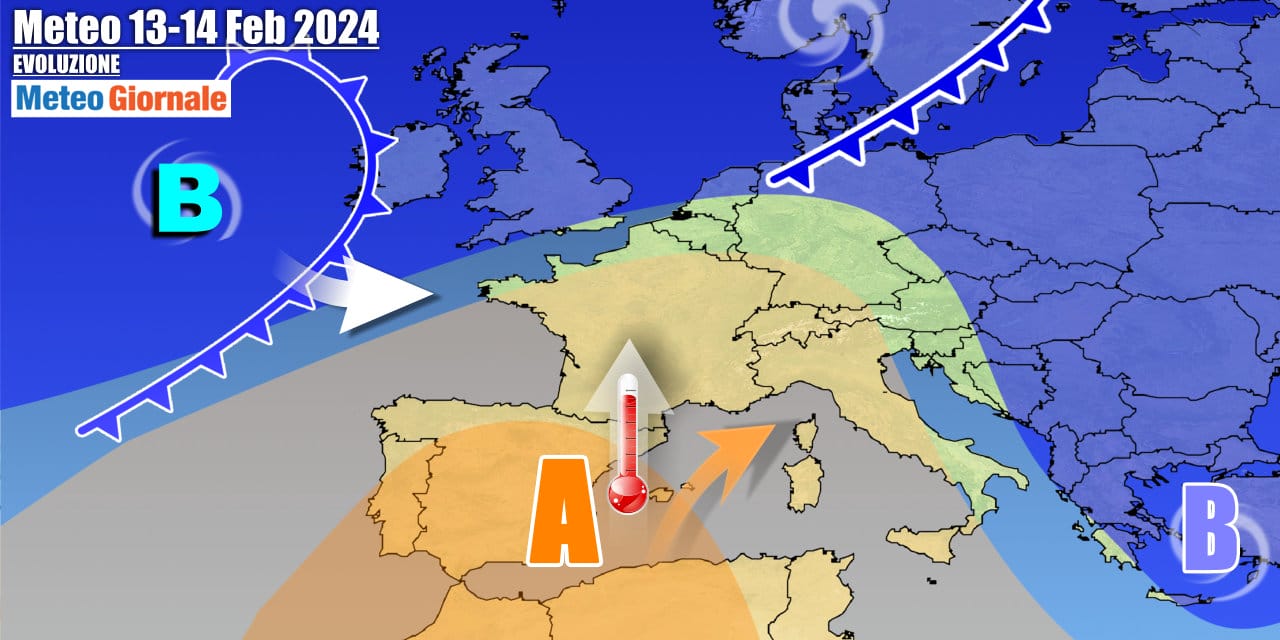 Meteo Italia: nuovo capovolgimento e arriva l’Anticiclone di San Valentino