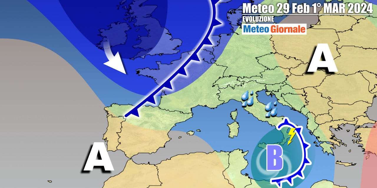 Meteo Italia: vortice di maltempo, ma nel weekend altra pioggia e neve