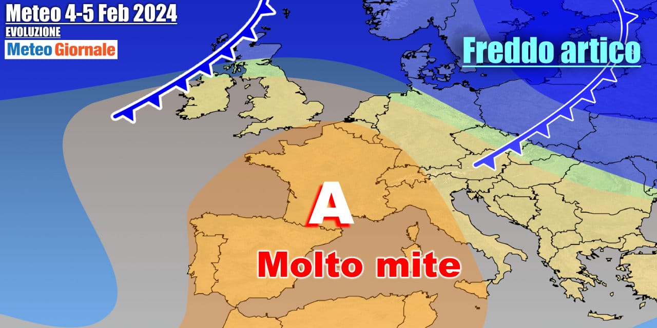 Meteo Italia: Anticiclone reggerà sino a Giovedì Grasso, poi la svolta