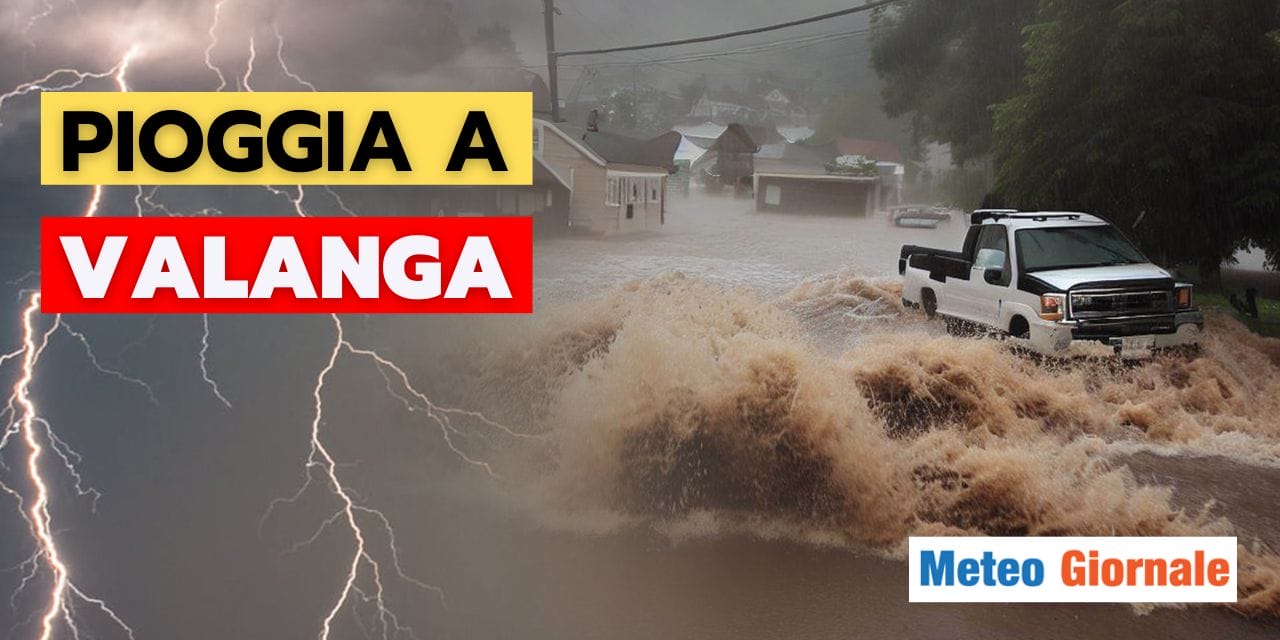 Meteo: pioggia a valanga su mezza Italia nei prossimi sette giorni