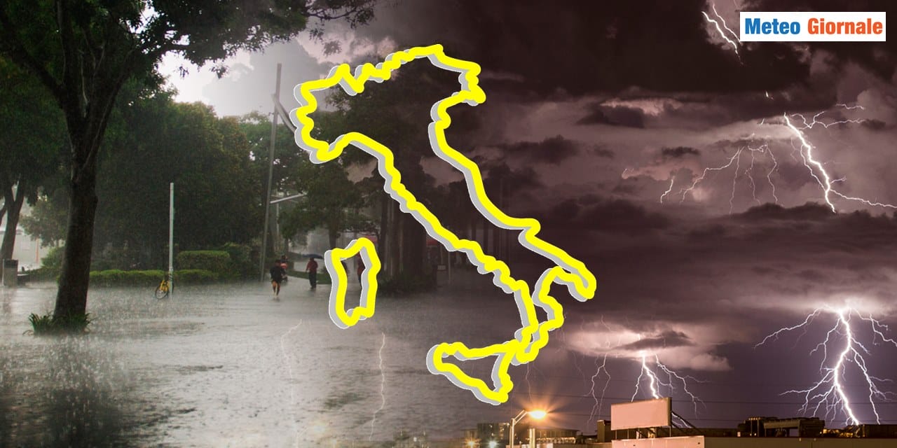 Meteo piovoso e temporalesco, previsioni prossimi giorni