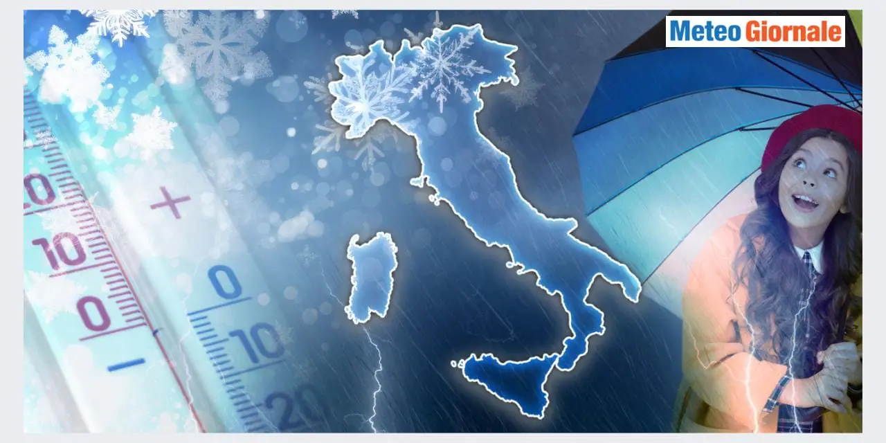 Maltempo con pioggia, neve e freddo