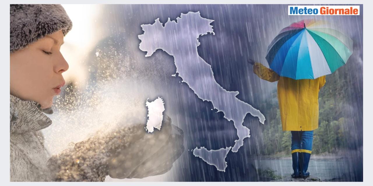 Meteo: piogge intense e nevicate, maltempo non stop