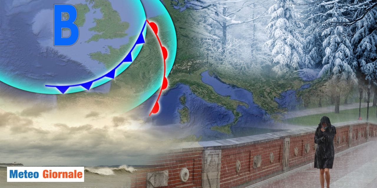 Meteo: peggioramento severo, settimana di intenso maltempo con piogge e nevicate intense