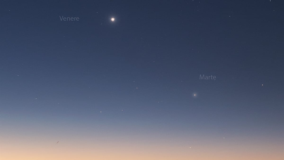 Marte e Venere si avvicinano molto questo mese