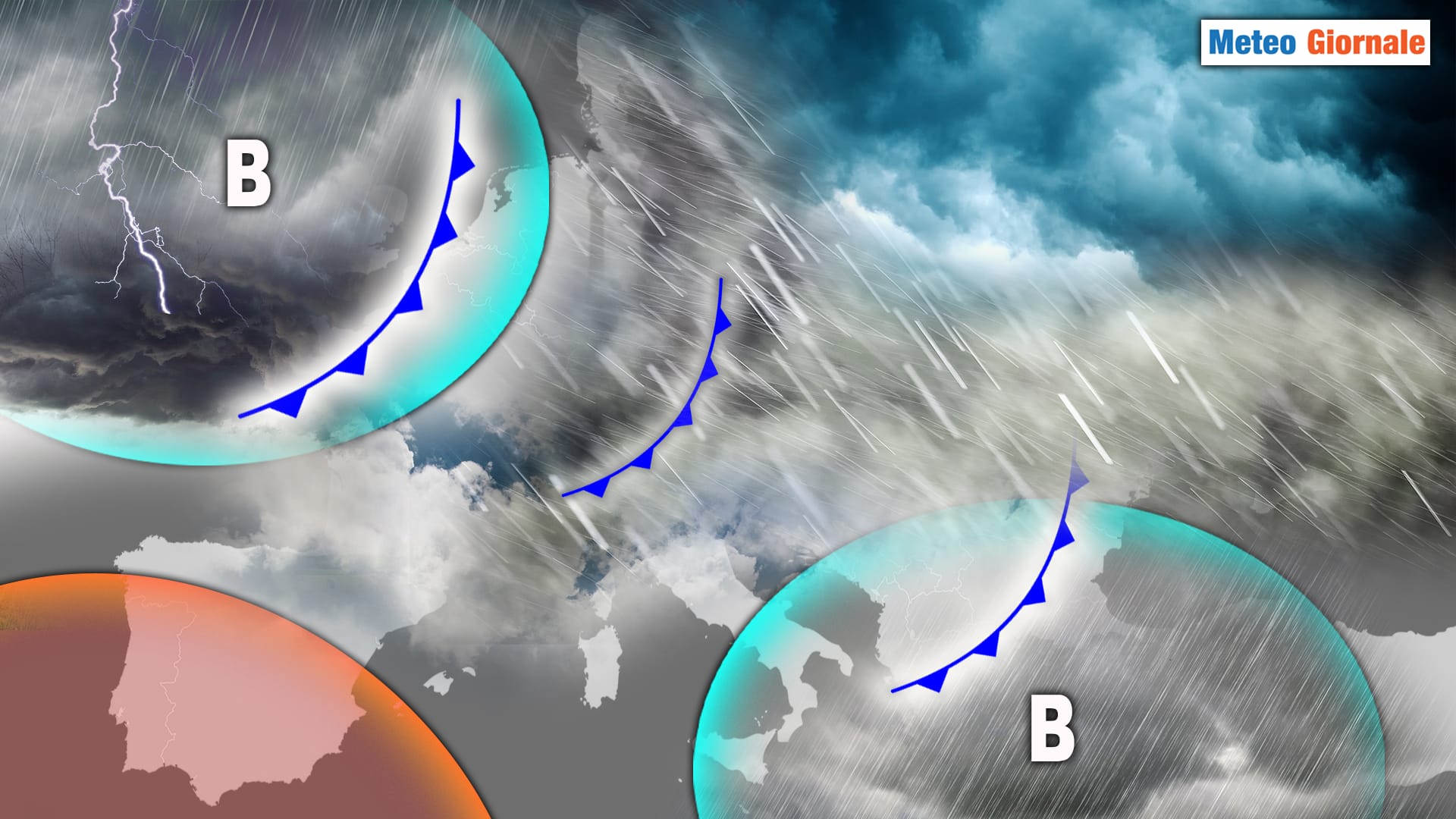 Sfilza di PERTURBAZIONI tipiche del meteo di Marzo