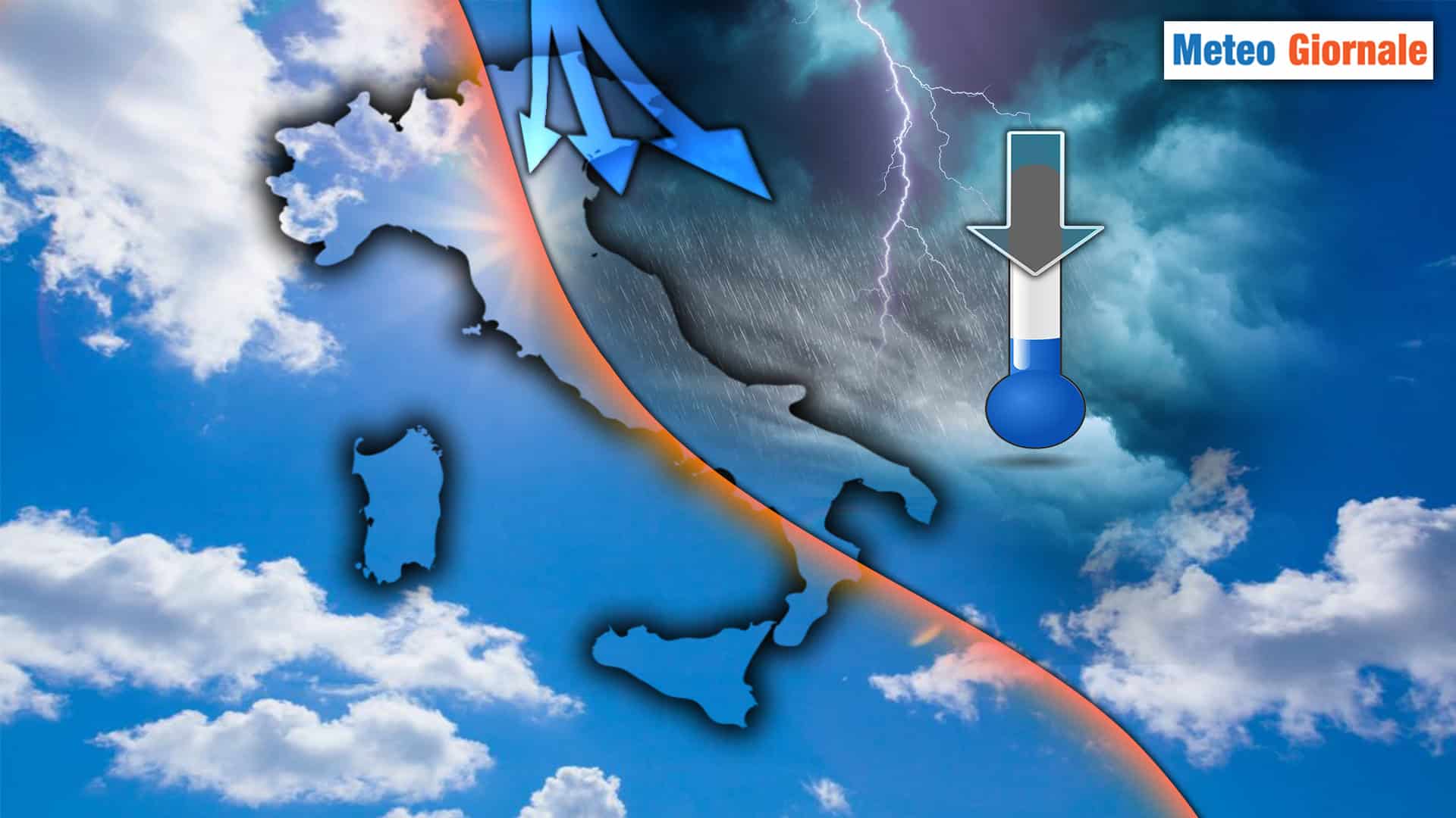Meteo Prossime Ore: Fronte d’aria fredda in transito. Attenzione ai Temporali