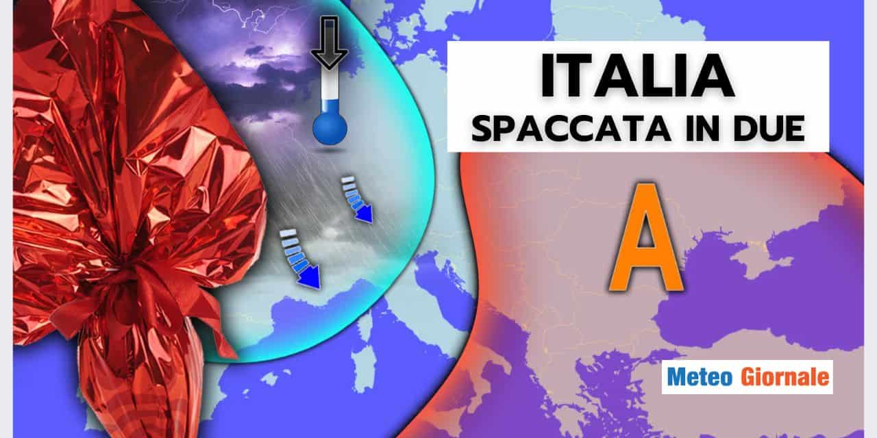 Meteo 7 giorni: Italia SPACCATA IN DUE, tra caldo e piogge forti