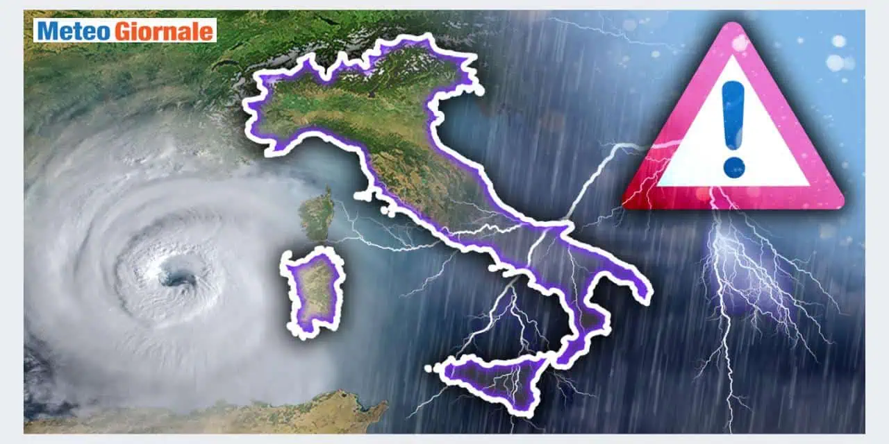 Vortice ciclonico porterร maltempo