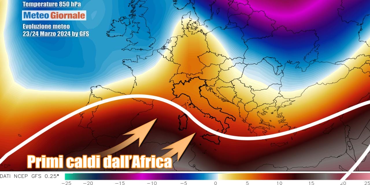Meteo: brusco cambio in vista, primo caldo stagionale in arrivo sull’Italia