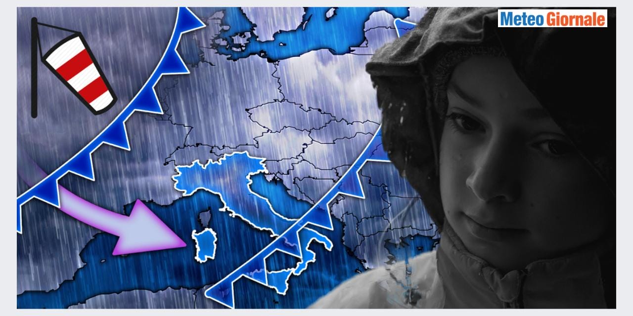 Meteo: pioggia e neve a ripetizione, flusso perturbato incessante