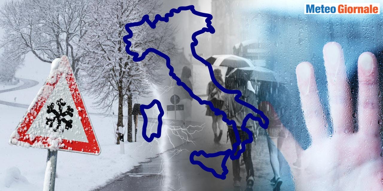 Meteo: arriva vortice carico di pioggia e tanta neve, poi novità importanti