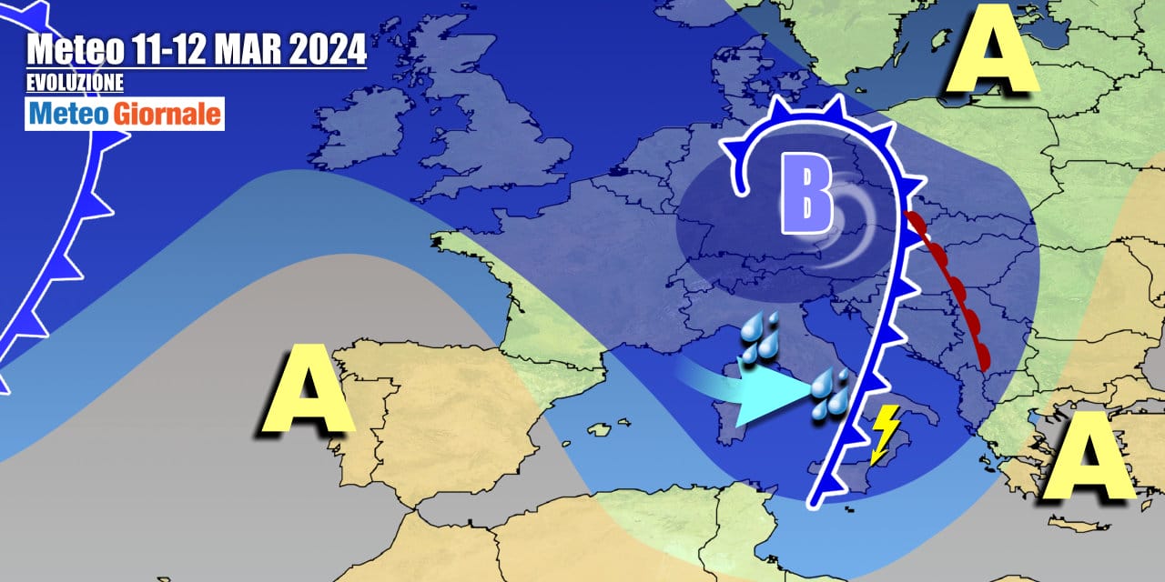 Meteo Italia: nuovo acuto del maltempo, piogge anche la prossima settimana